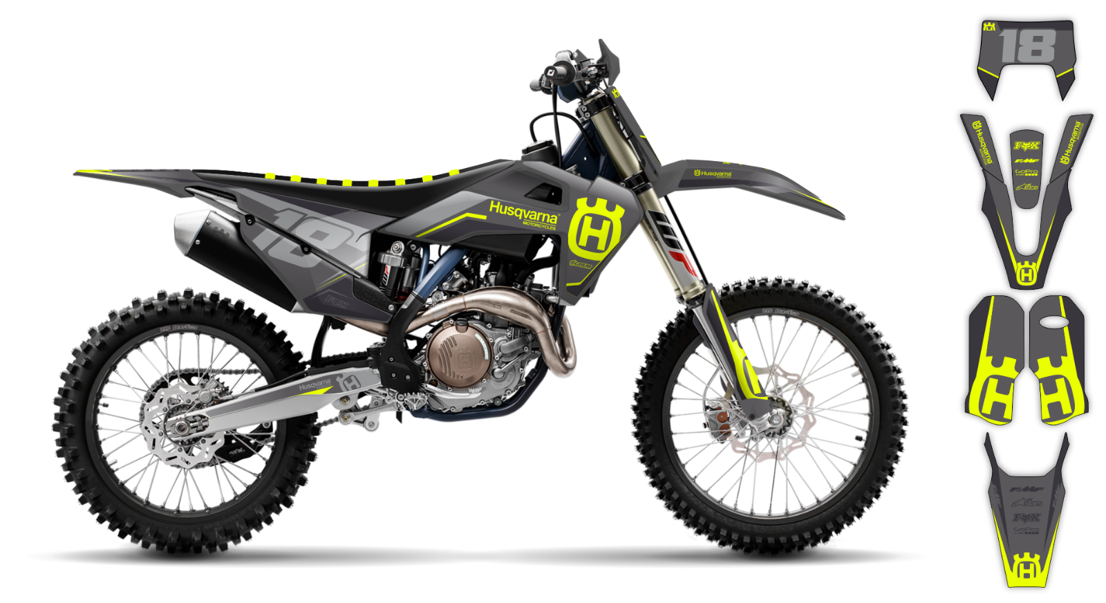 Husqvarna Graphics TE FE 150 250 300 350 450 501 - 2020 2021 2022 2023 Decals
