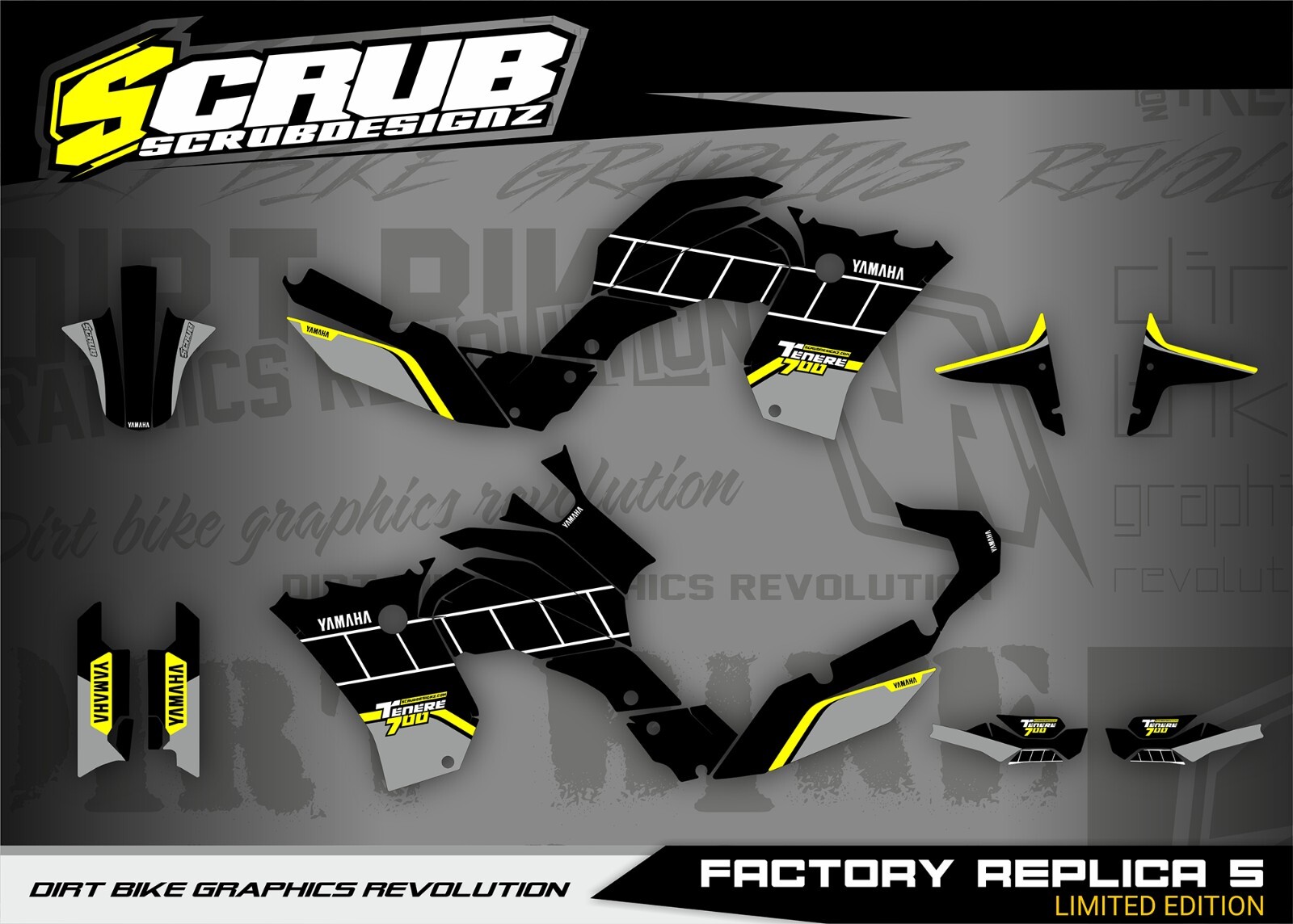 Yamaha Ténéré 700 2019 2020 2021 2022 2023 2024 Tenere Graphics decals...