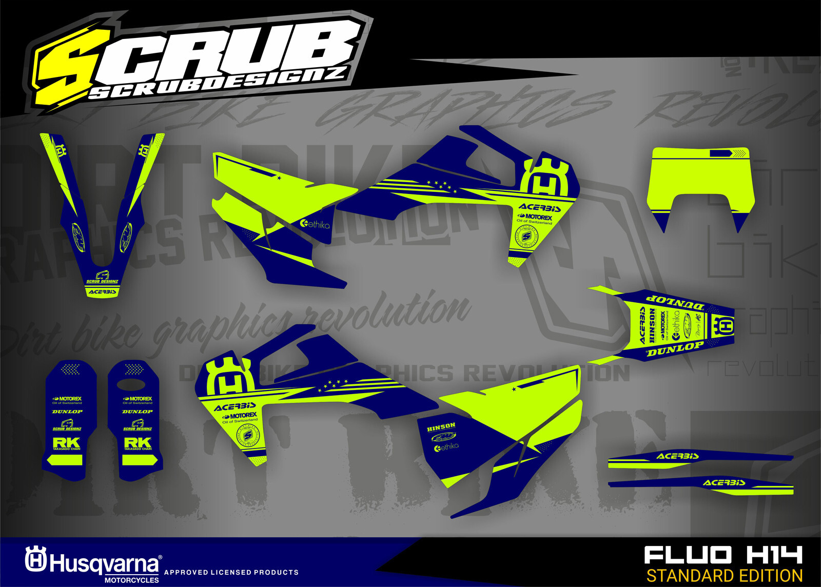 Husqvarna Graphics TE FE 150 250 300 350 450 501 - 2020 2021 2022 2023 Decals