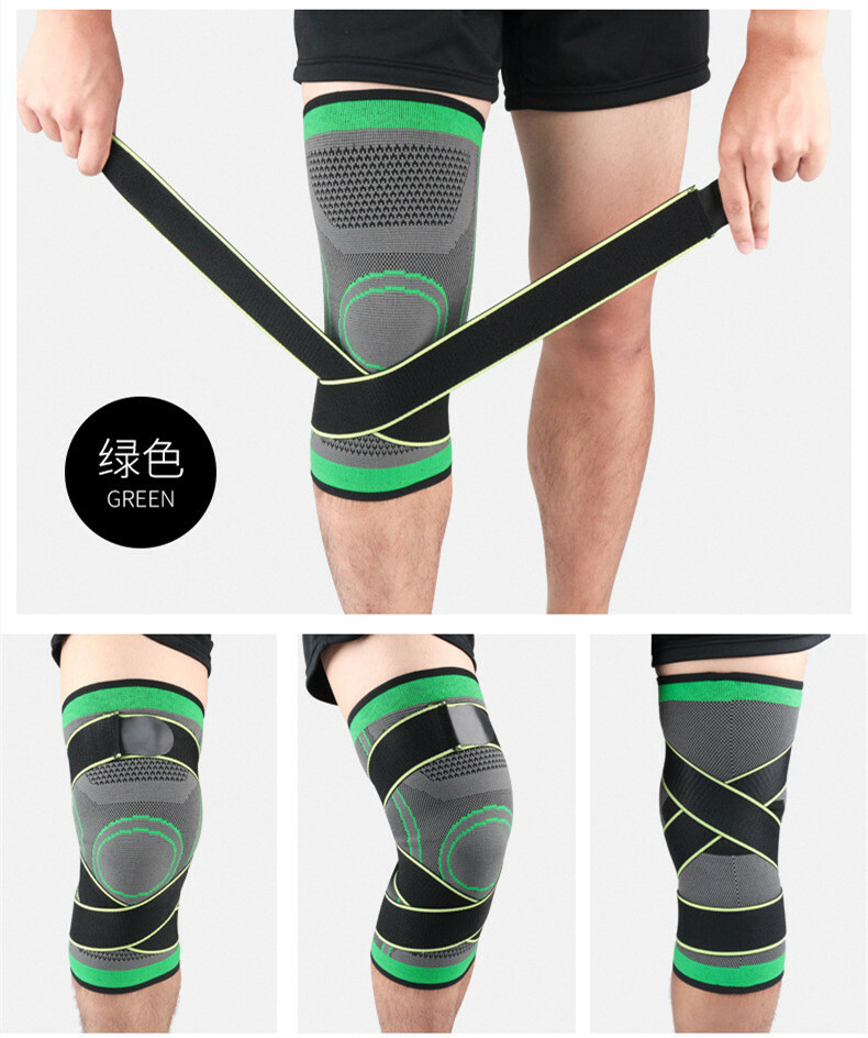 Sports Kneepad Men Pressurized Elastic Knee Pads Support Fitness Gear Basketball