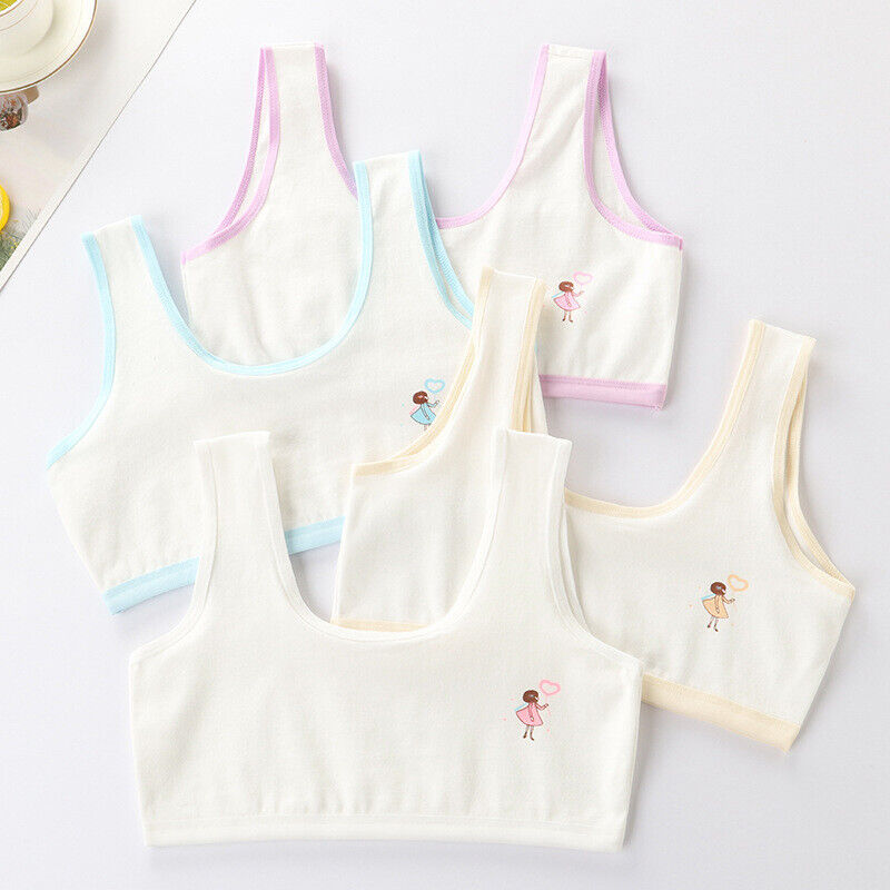 5pcs Girls Training Bras Kids Soft Underwear Children Bras for Teen Girl 8-15Y - Picture 12 of 13