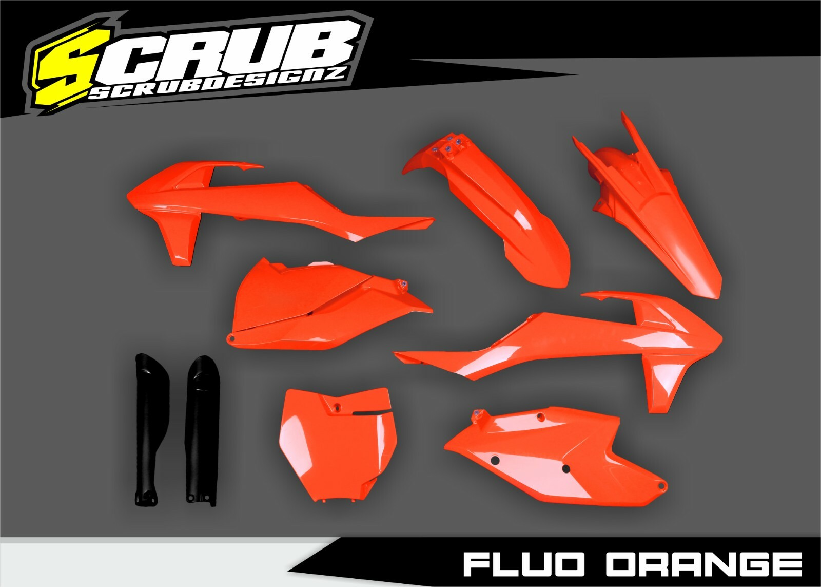 Plastics Fluo Orange KTM SX 85 2018 2019 2020 2021 2022 2023 Full kit 85SX