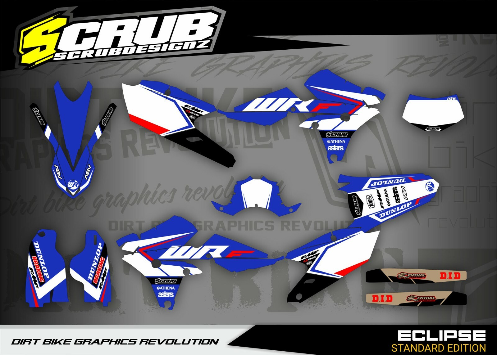 Yamaha WR450f Graphics 2016 2017 2018 SCRUB WRf 450 SCRUB