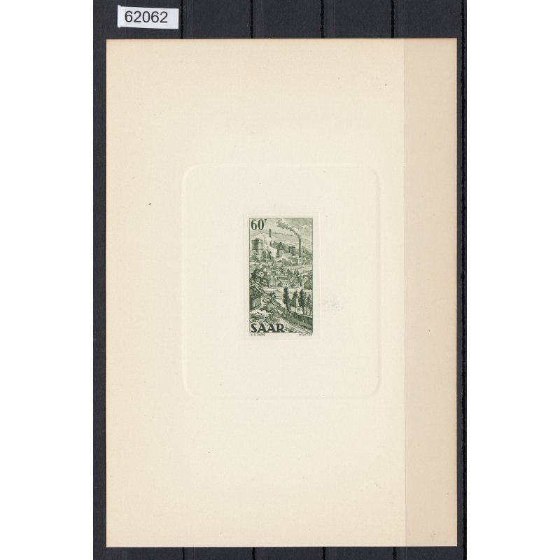 Saarland 1949 Mi. No. 287 M (*) Ministerial Block preferential printing