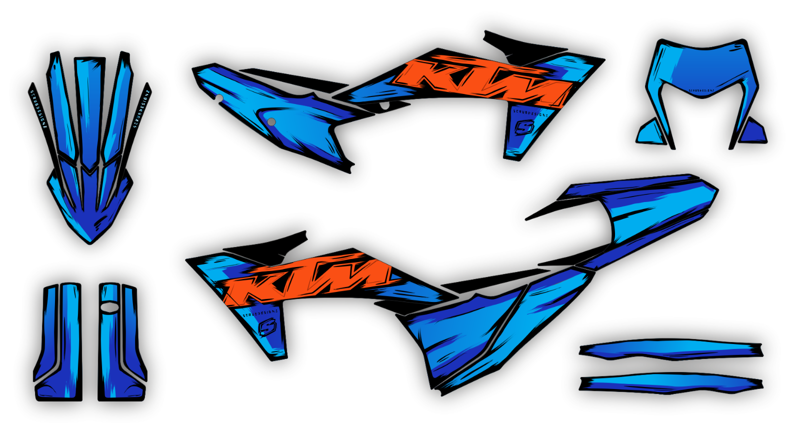 Graphics Kit KTM EXC EXC-F XC-W XCF-W 2024 2025 150 250 300 350 450 500 decal