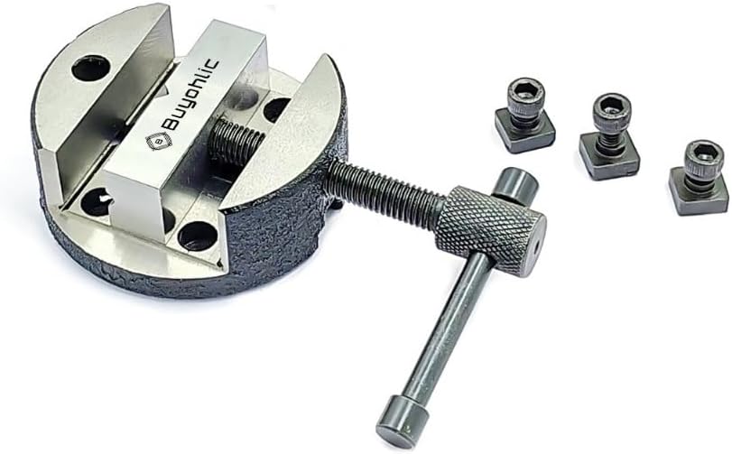 Buyohlic Round Vise Vice for 3" & 4" Rotary Table + 3 Fixing Tee Nut-Milling - Picture 9 of 9