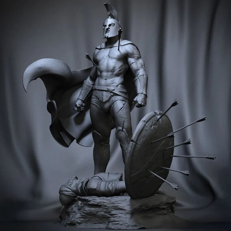 Figuras ESPARTES Leónidas para pintar resina antigüedad época guerreros...