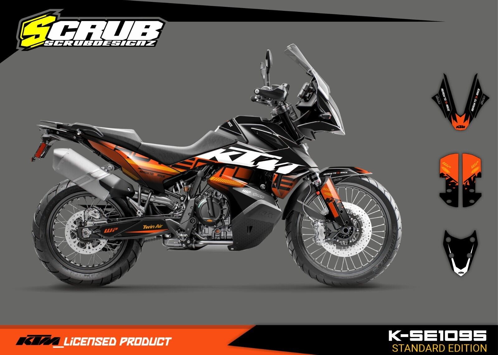 KTM ADVENTURE 2019-2022 790 R 890 R Rally Graphics Decals Stickers