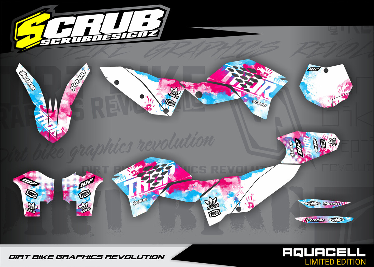 KTM graphics SX SXf 125 200 250 450 505 2007 2008 2009 2010 SCRUB decals