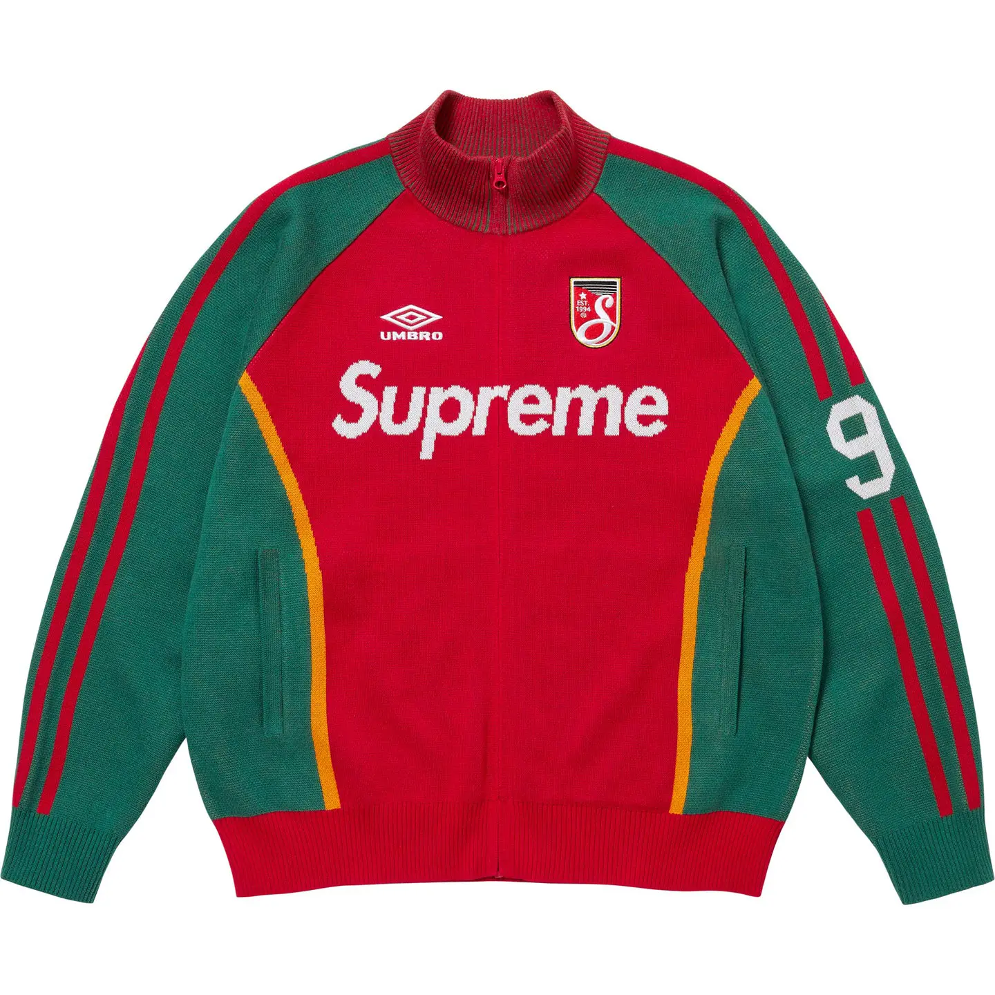 Supreme x Umbro Zip Up Sweater Black Blue Red Purple 4colors SS25
