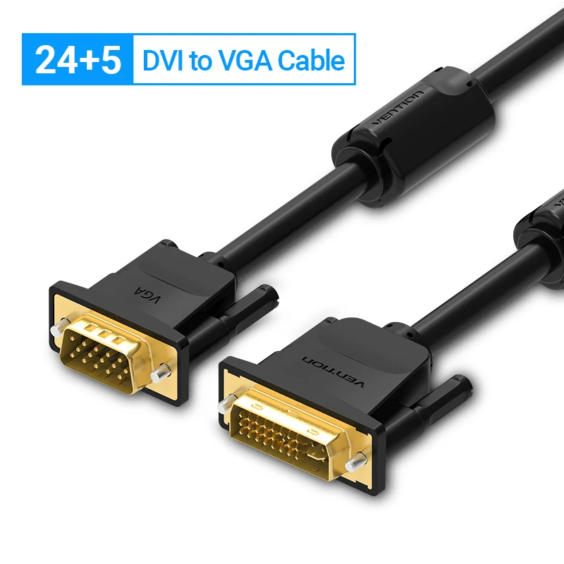 DVI-I to VGA Cable Dual Link 24+5 Male to VGA Male Adapter Video Cord PC Monitor - Picture 15 of 19