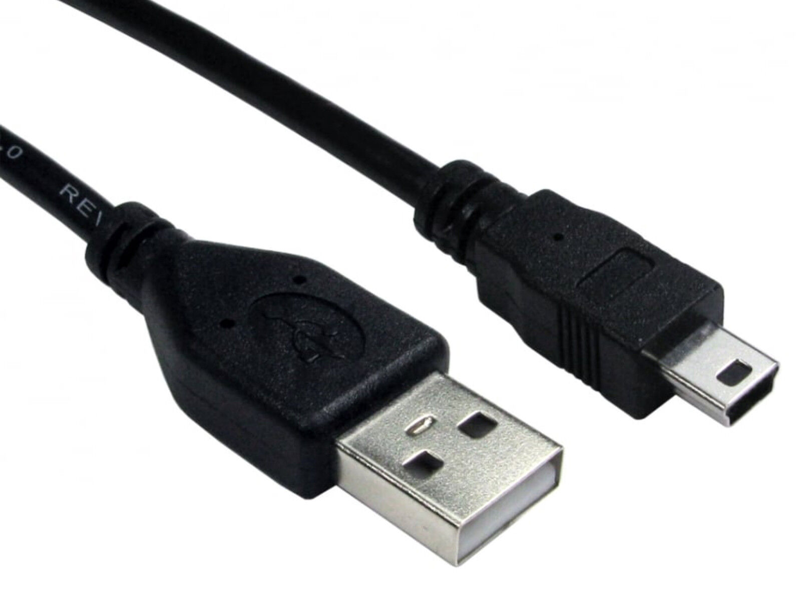3m LONG MINI USB 2.0 Cable Sync + Charge Lead Type A to 5 Pin B Phone Charger - Picture 4 of 4