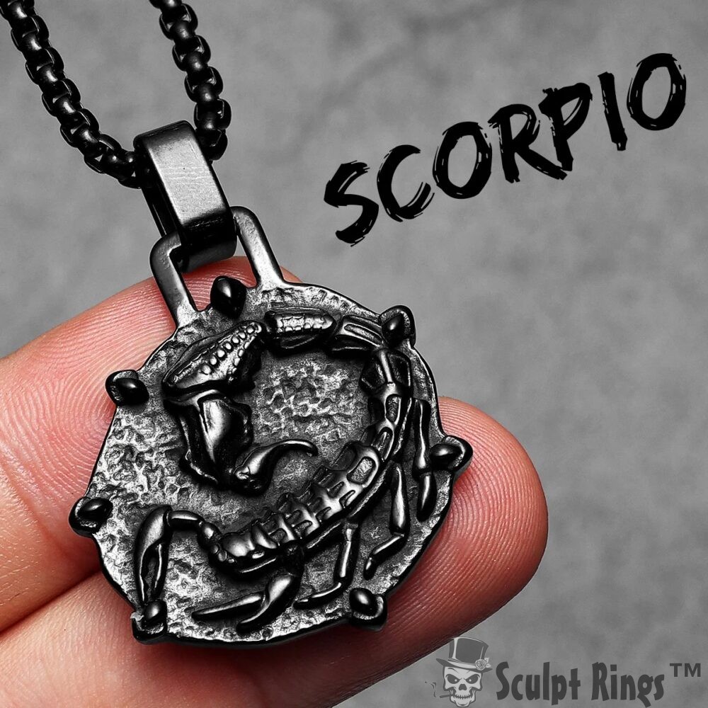 Collar colgante de doce constelaciones del zodiaco Sculpt Rings™ de acero...