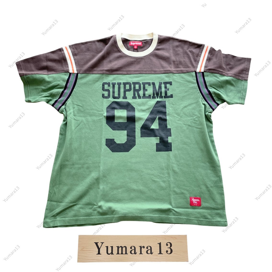 Supreme Split S/S Football Top Black Green Purple 3colors