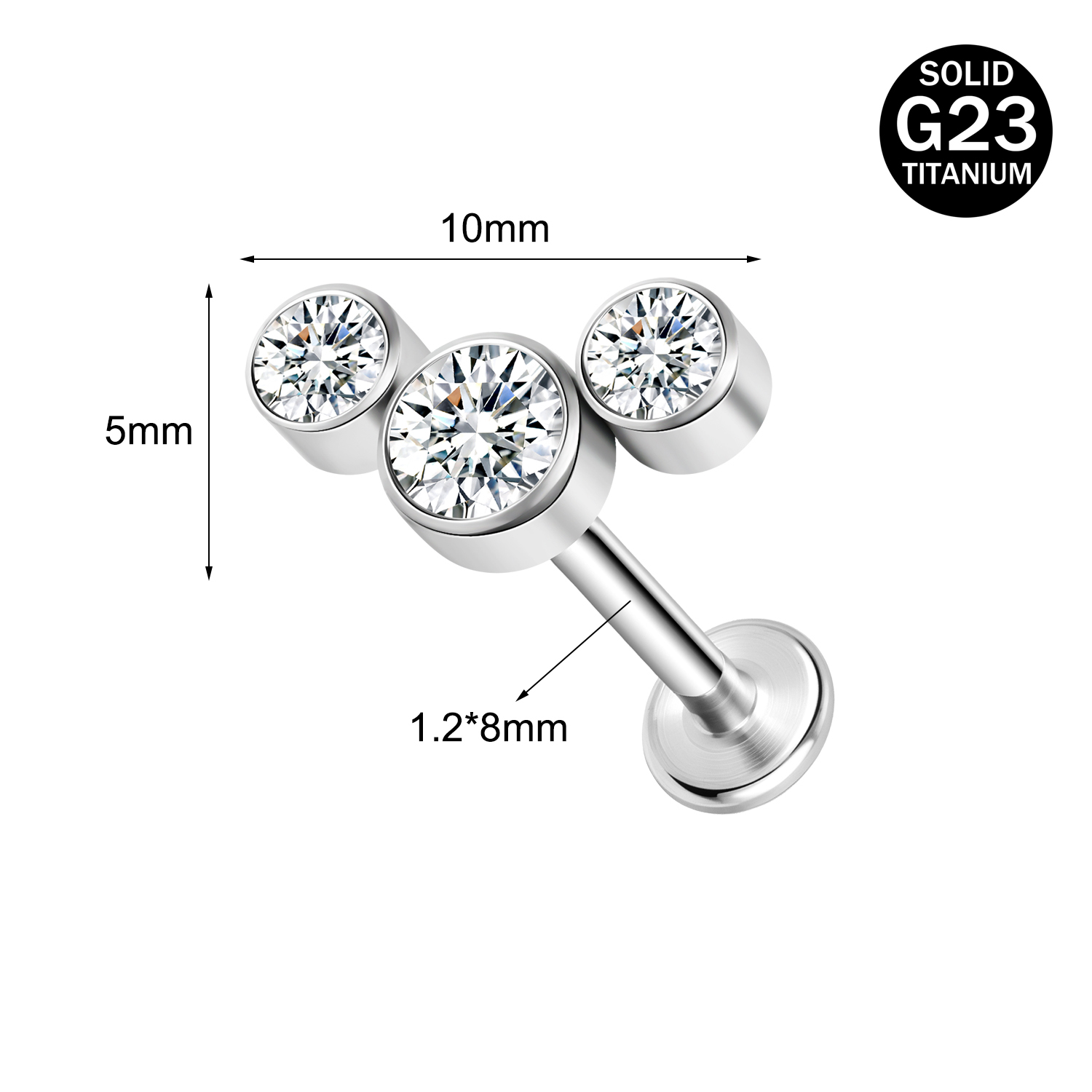 16g G23 Titanium Labret Lip Ring Helix Daith Tragus Earring Labret Lip Piercing - Picture 79 of 156