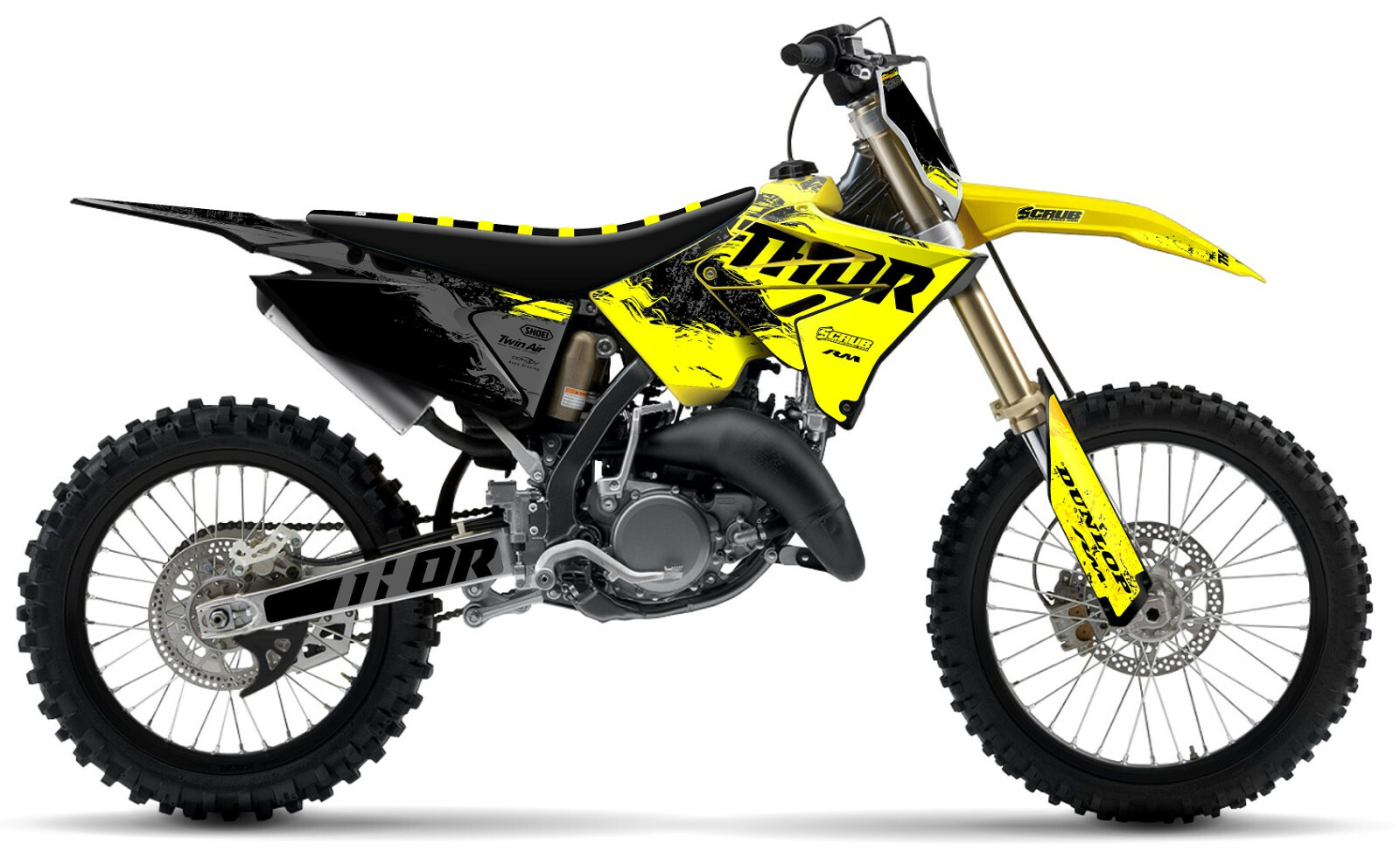 Graphics RM125 RM250 Polisport RESTYLE  2001 - 2008 RM 125 250 Suzuki SCRUB