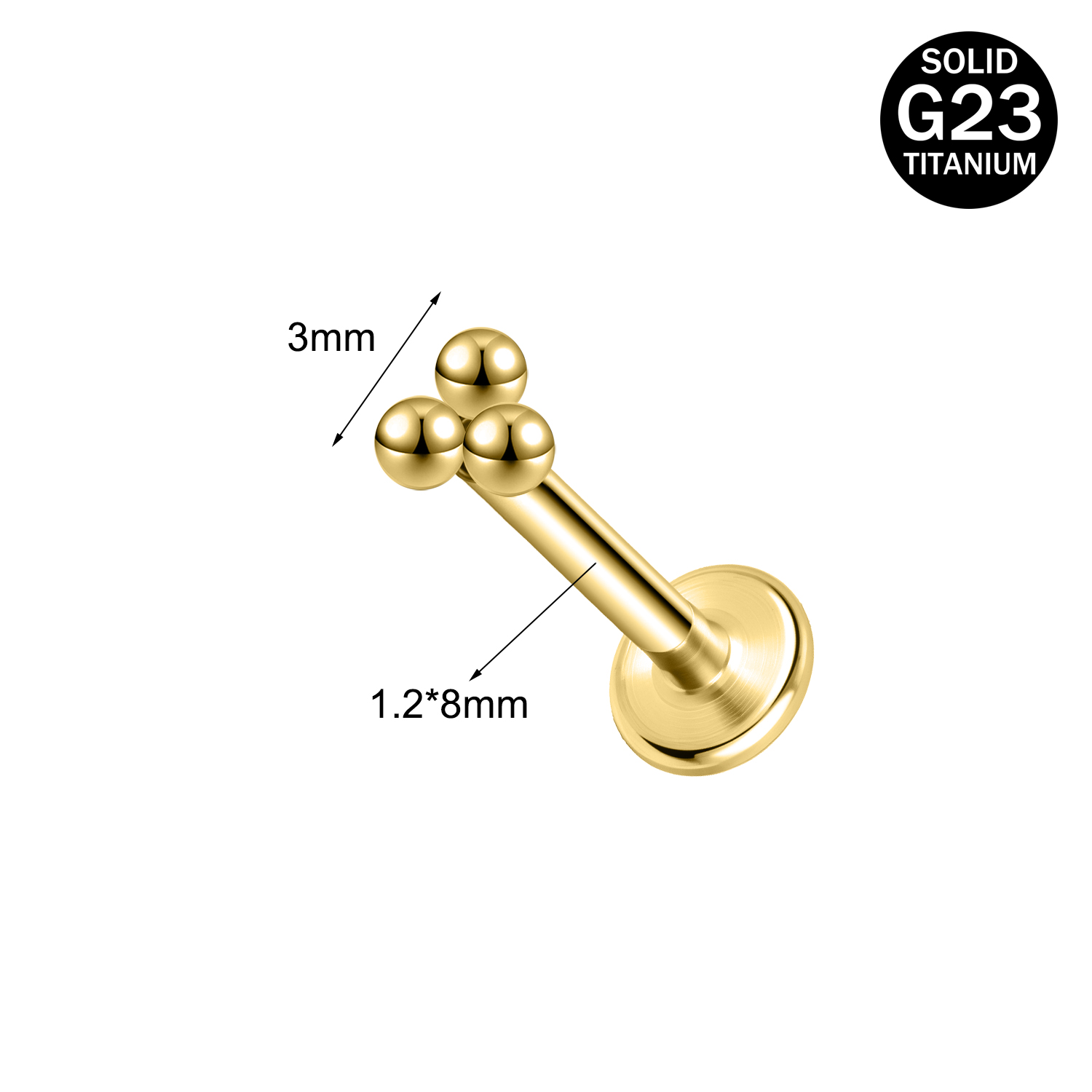 16g G23 Titanium Labret Lip Ring Helix Daith Tragus Earring Labret Lip Piercing - Picture 32 of 156