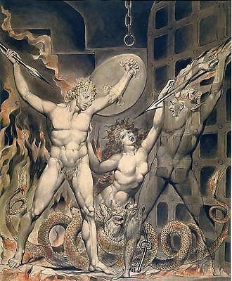 WILLIAM BLAKE SATAN SIN AND DEATH Fantasy Realism Giclée Prints 2000-Now