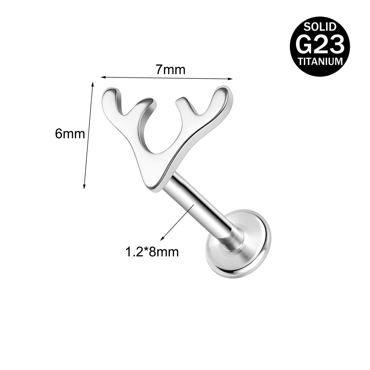 16g G23 Titanium Labret Lip Ring Helix Daith Tragus Earring Labret Lip Piercing - Picture 61 of 156