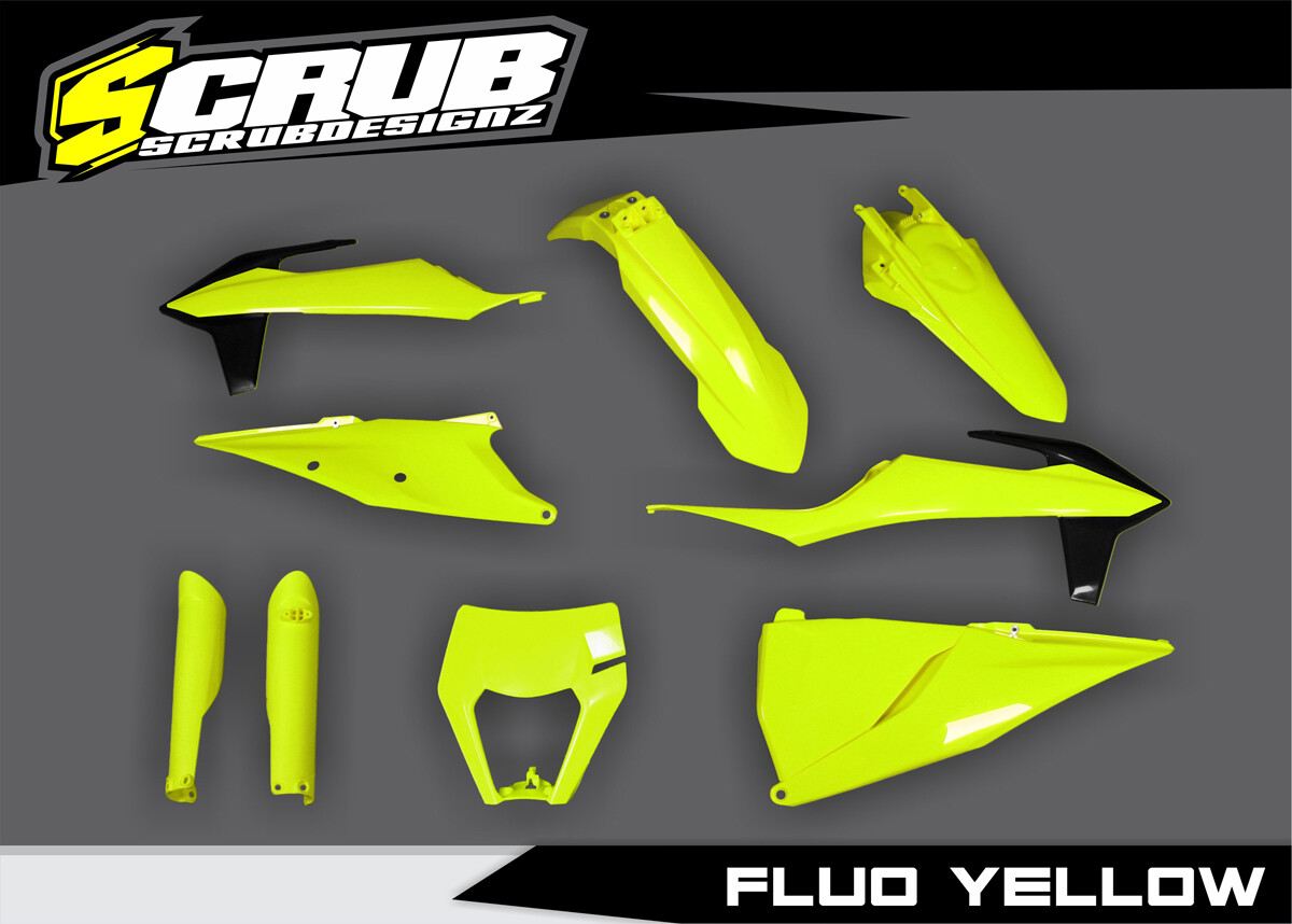 Plastics Kit KTM EXC EXC-F XC-W XCF-W 2020 2021 2022 2023 Enduro Fluo Yellow