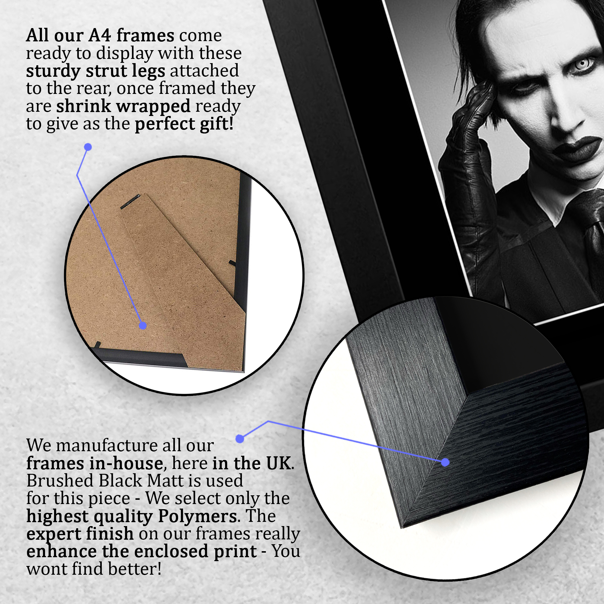Foto A4 firmada autógrafo preimpreso de Marilyn Manson regalo para un fanático del rock - Imagen 16 de 17