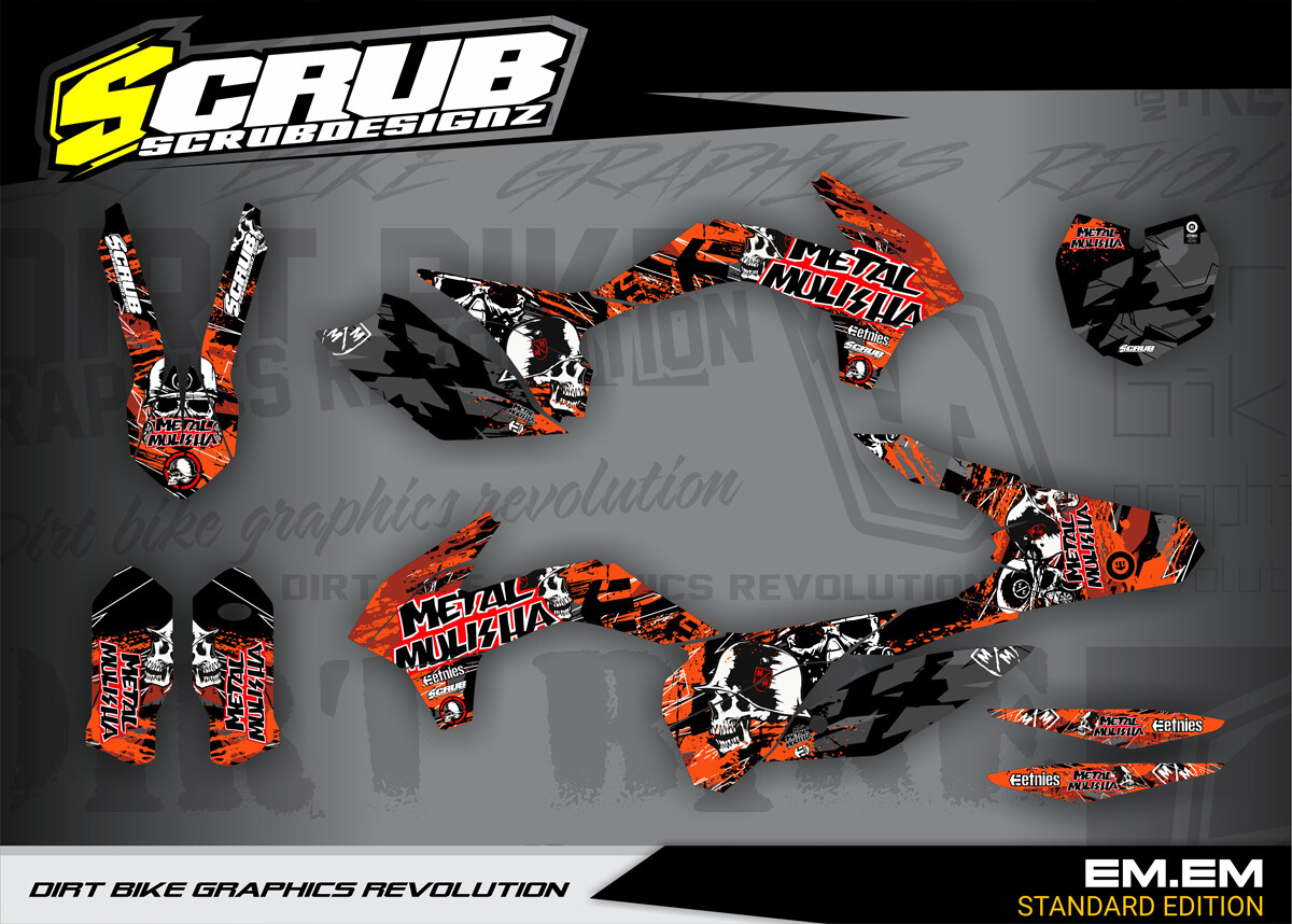 KTM graphics SX85 2013 2014 2015 2016 2017 Decals SCRUB 85 SX Stickers