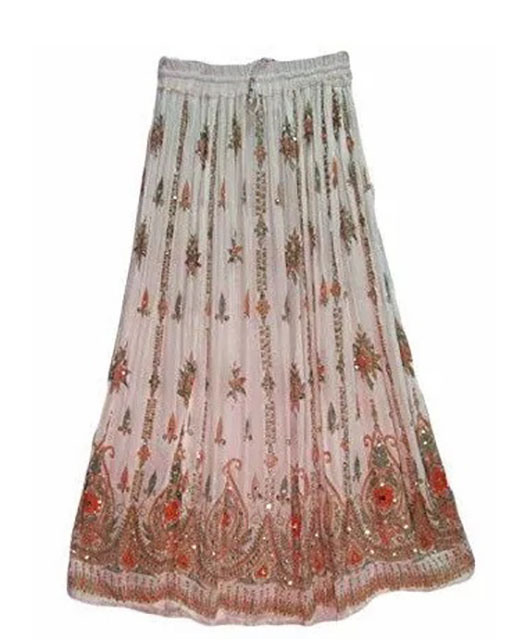 Women's Skirt Sequin Crinkle Handmade Gypsy Long Lehenga Hippie Boho Maxi Skirts - Bild 16 von 30