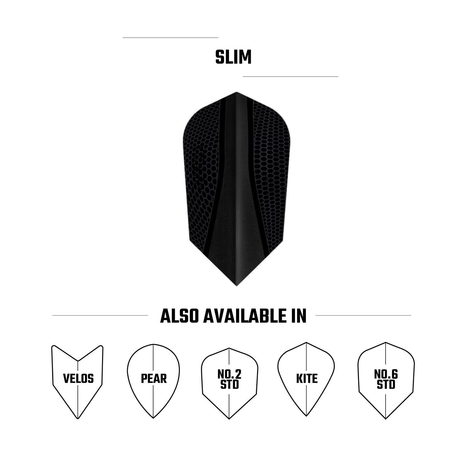 Harrows Retina X Dart Flights Slim Shape Plain Colours 110 Sets Tough