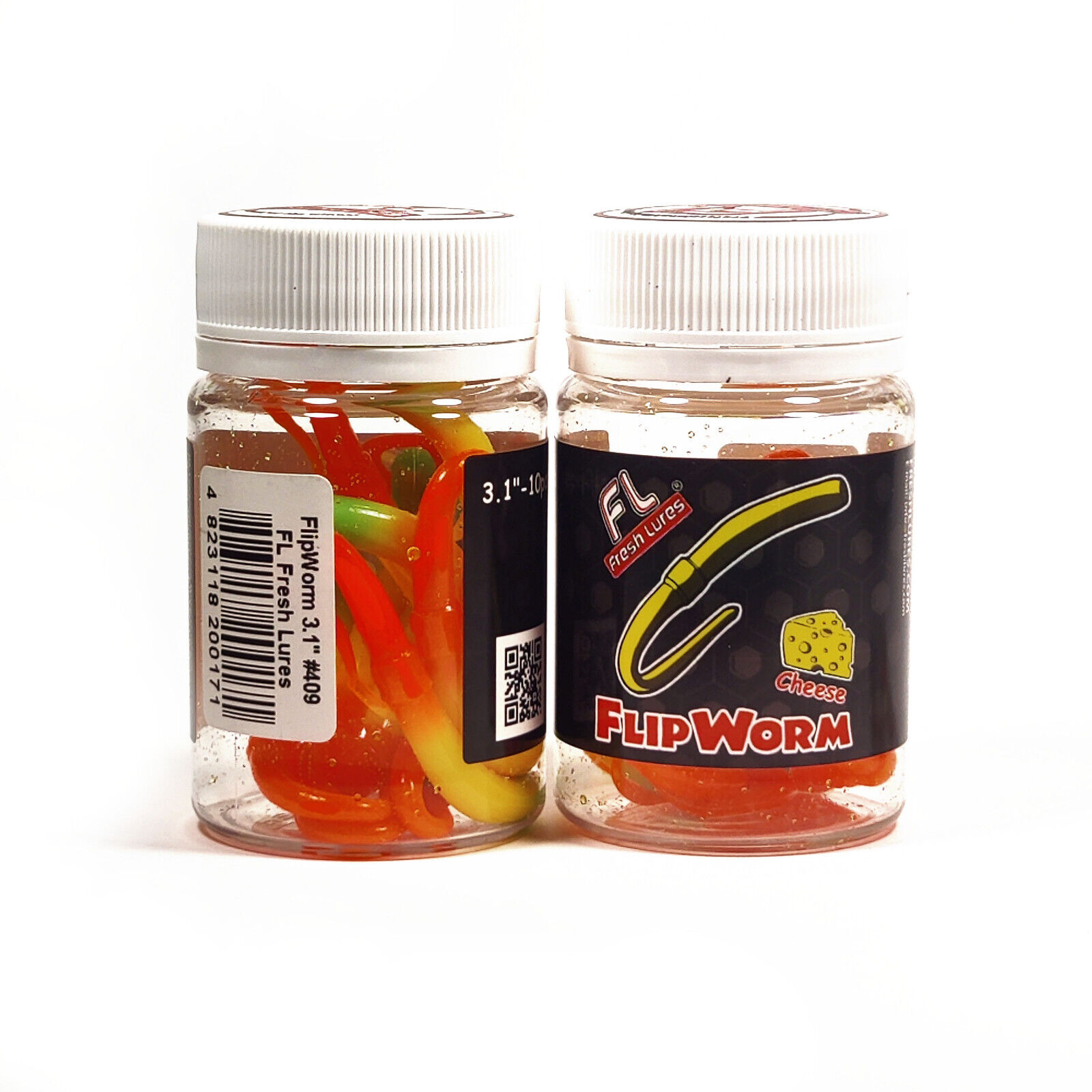 Esca Per Trote FRESHLURES FlatWorm 3,1' – 7 Pezzi Con Odore Di Formaggio – Silicone Galleggiante