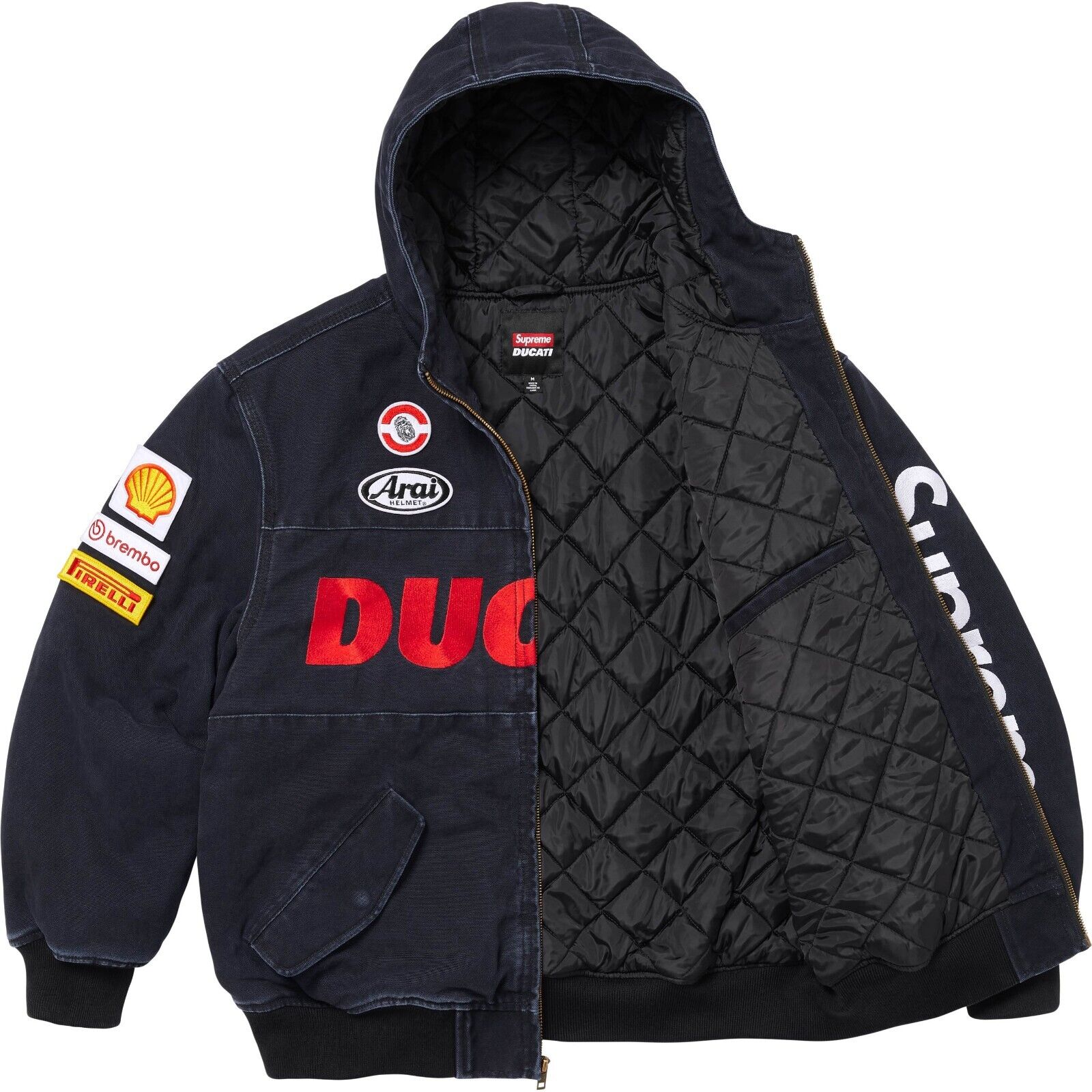 Supreme x Ducati Hooded Racing Jacket SS24 Black Red Blue 3colors