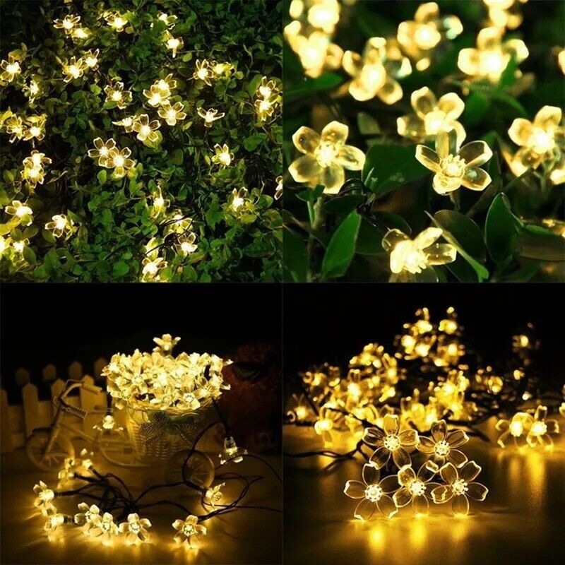 220 LED Solar Christmas String Lights Flower Fairy Garden Outdoor Party Lamp - Picture 35 of 43