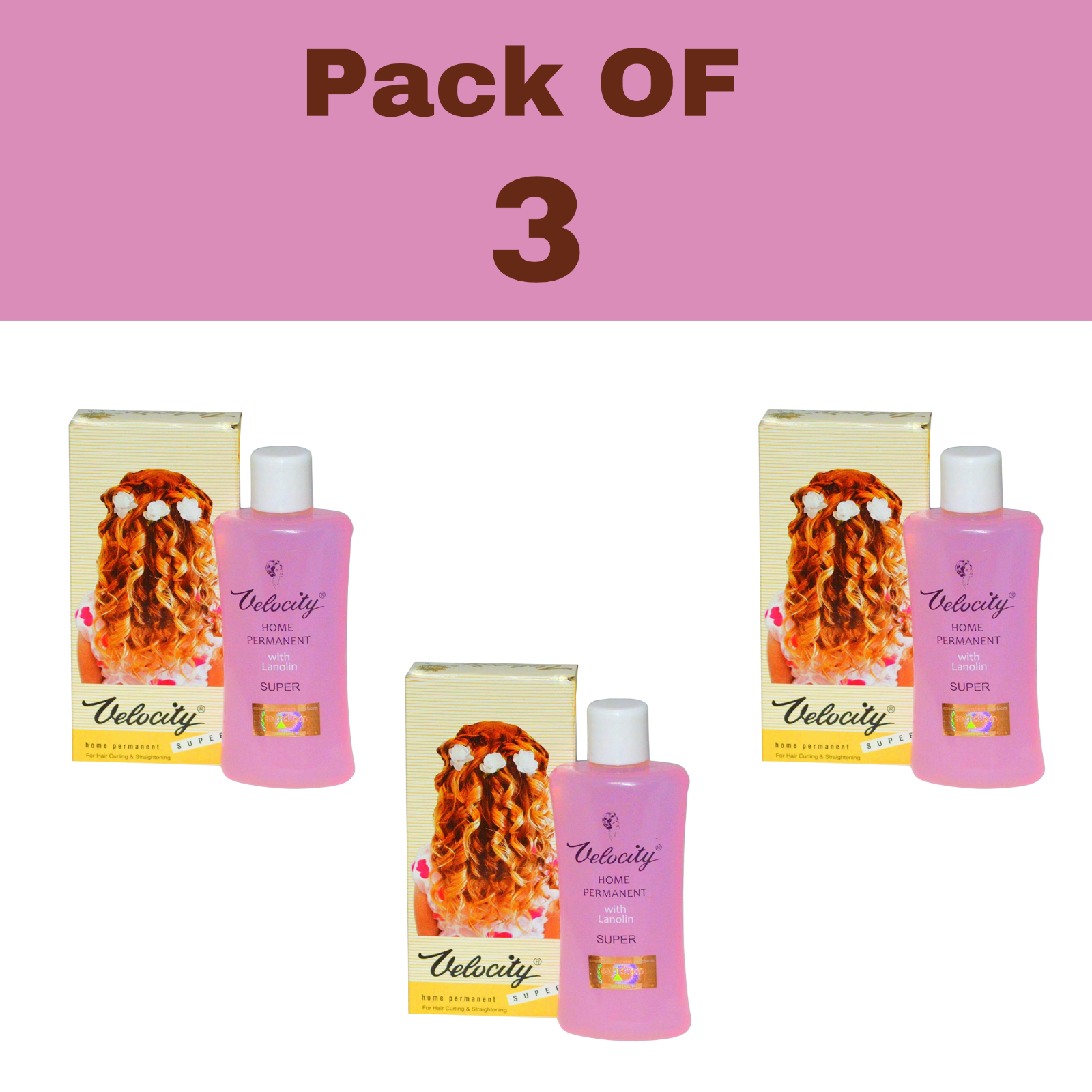 VELOCITY HOME PERMANENT For Hair Curling and Sraightening Lotion baby