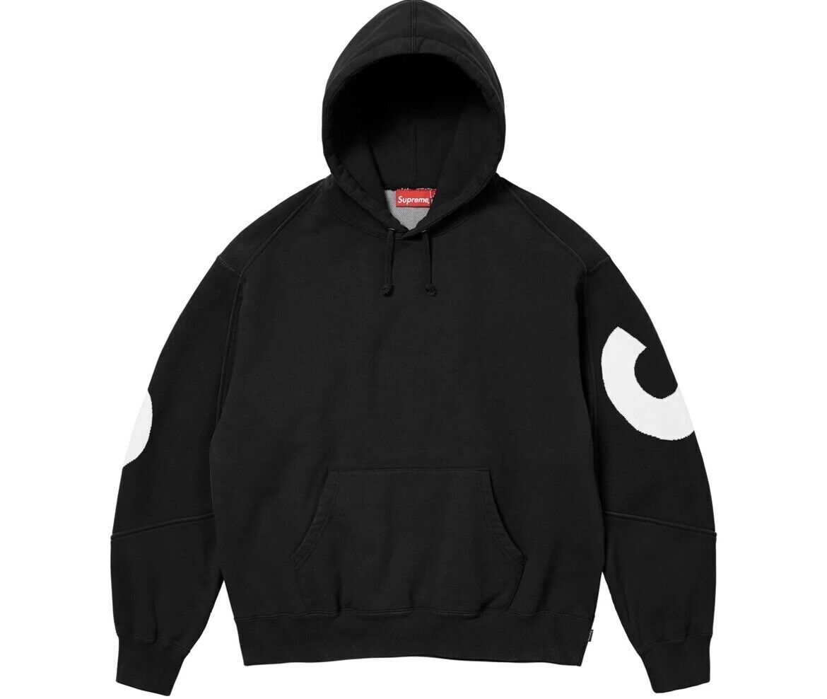Supreme Big Logo Jacquard Hooded Sweatshirt FW23 3colors Size S