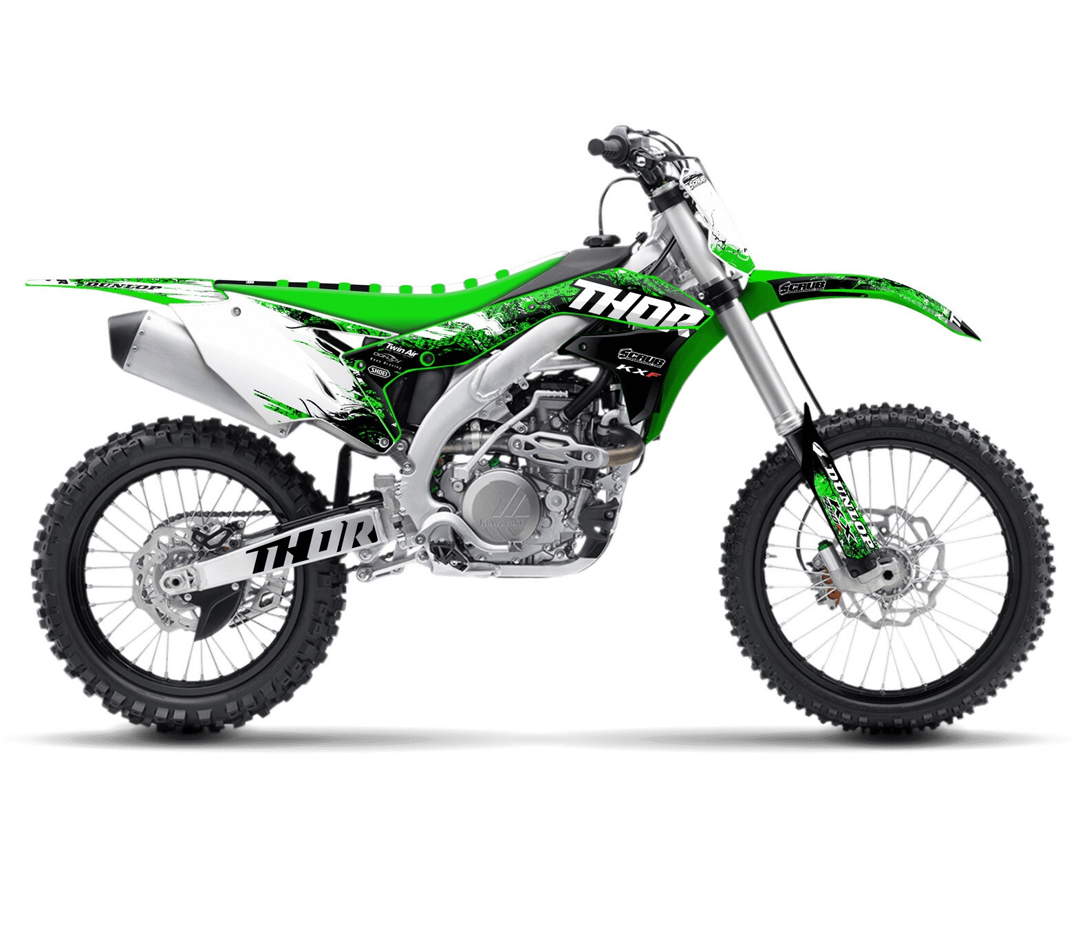 Kawasaki KX250f Graphics 2017 2018 2019 2020 Decals Stickers SCRUB KX 250