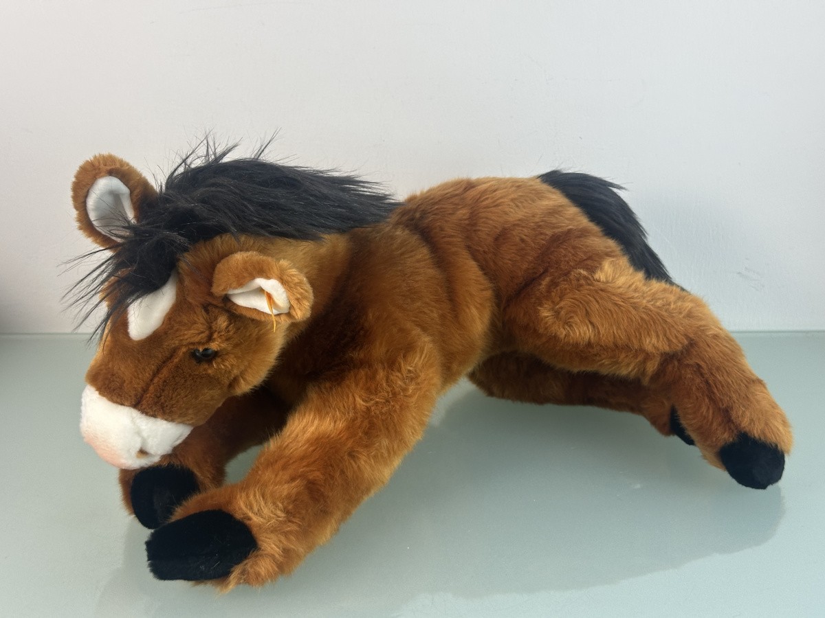 Steiff Animal 420146 Horse on Wheels 32 x 32cm. Excellent