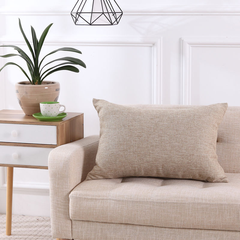 Linen Pillow Simple Sofa Pillows Office Home decor - Picture 22 of 55