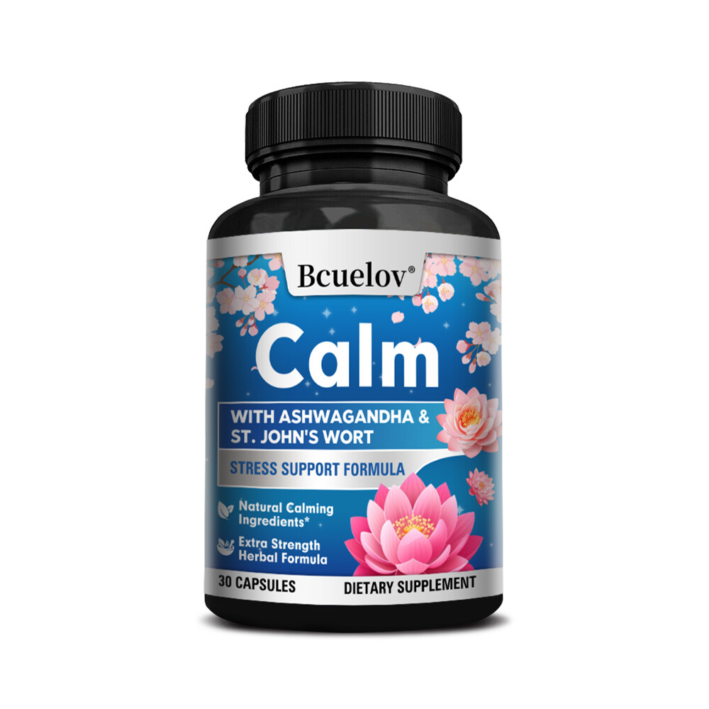 Calm Anti Anxiety Supplement Complex With Ashwagandha B Vitamins Focus 30-120