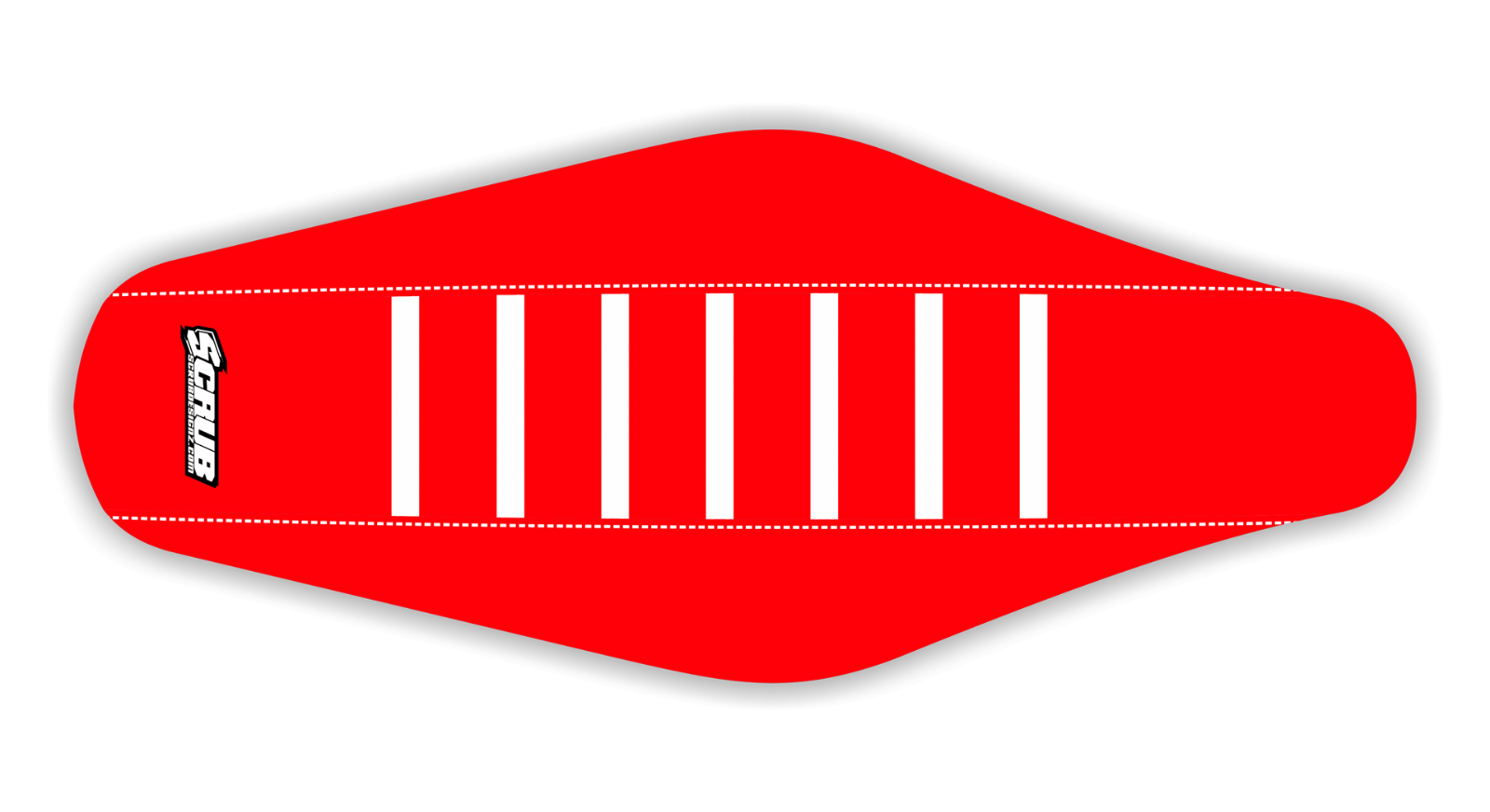 Beta RR125 LC 2010-2020 Ribbed Gripper Seat Cover Red White