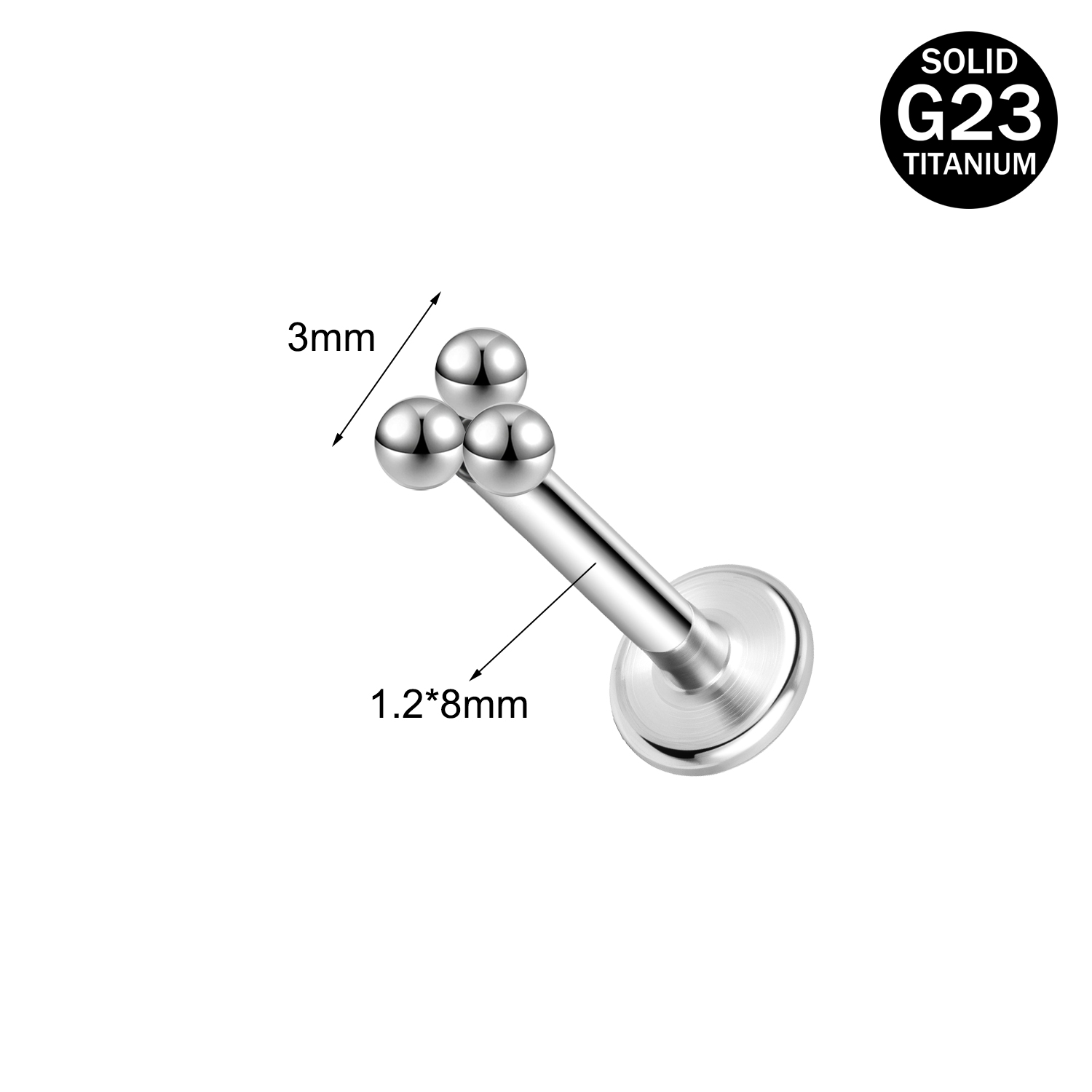 16g G23 Titanium Labret Lip Ring Helix Daith Tragus Earring Labret Lip Piercing - Picture 31 of 156