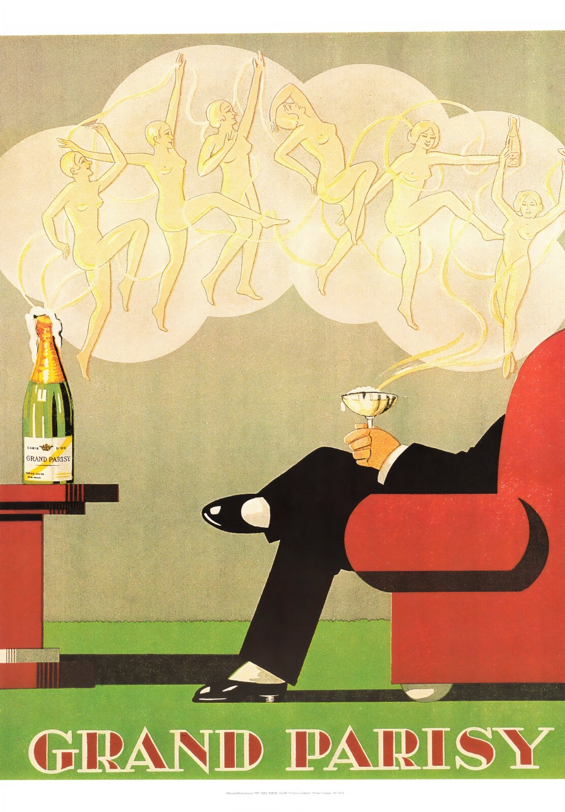 Grand Parisy Champagne Retro Poster Wall Art tyle – 12X16/16X20/18X24/24X36