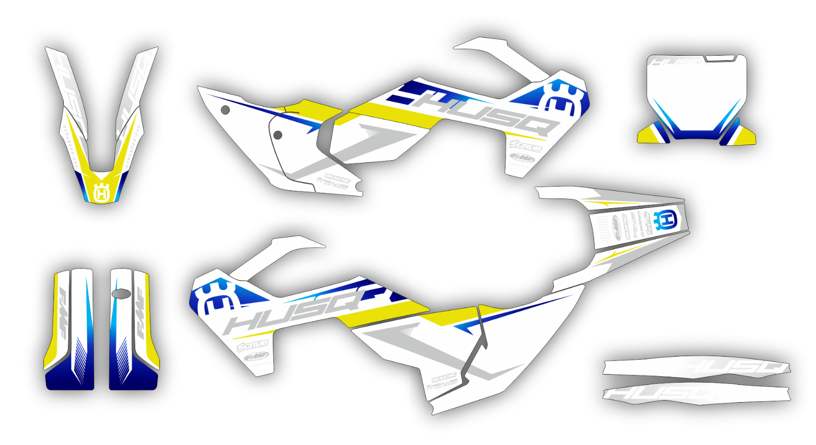 Graphics TC 65 2024 Husqvarna decals SCRUB TC 65 Decals