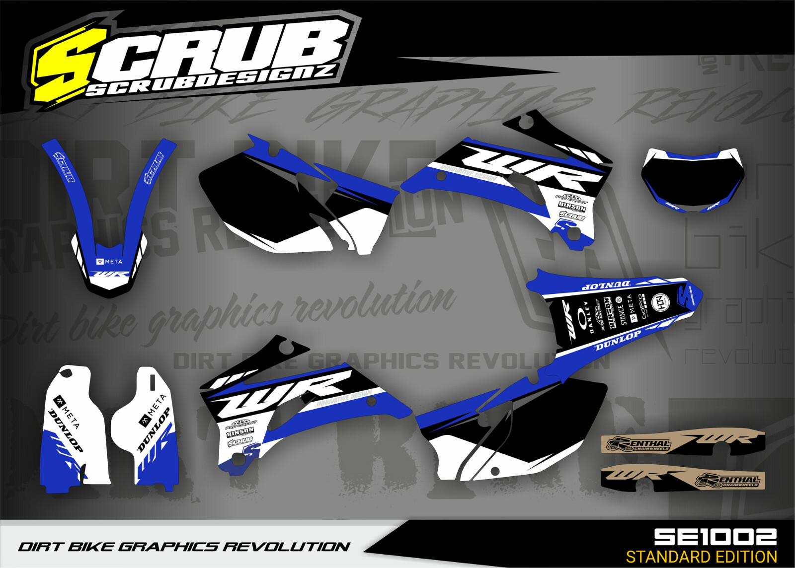 Yamaha WR450f Graphics 2007 2008 2009 2010 2011 WRf 450 SCRUB