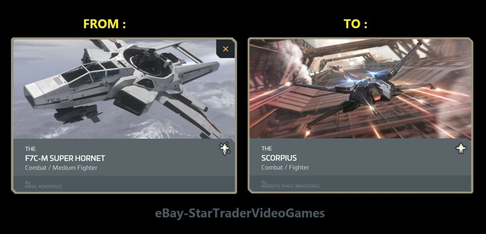 STAR CITIZEN SHIP UPGRADE TO RSI SCORPIUS CCU SELECTION eBay