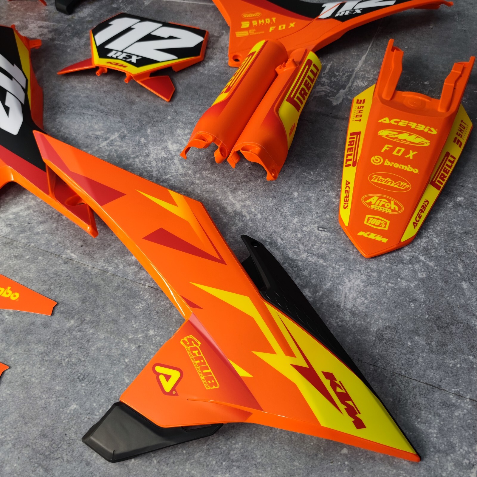 Plastics + Graphics KTM 2025 XC XC-F SX SX-F | Race number + Name