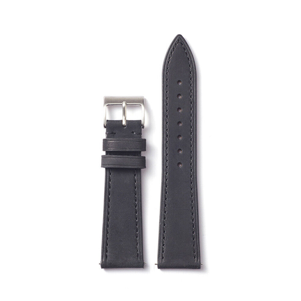 Vintage Sanded Cowhide Leather Watch Band 18mm 19mm 20mm 21mm 22mm Strap - Picture 14 of 16