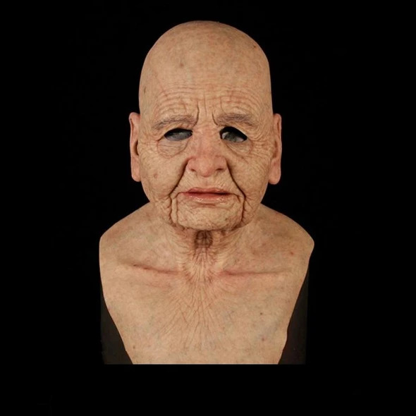 Breaking Bad alte weiße lebensechte Maske Glatze Bart alter Mann Cosplay Halloween Requisiten - Bild 24 von 31