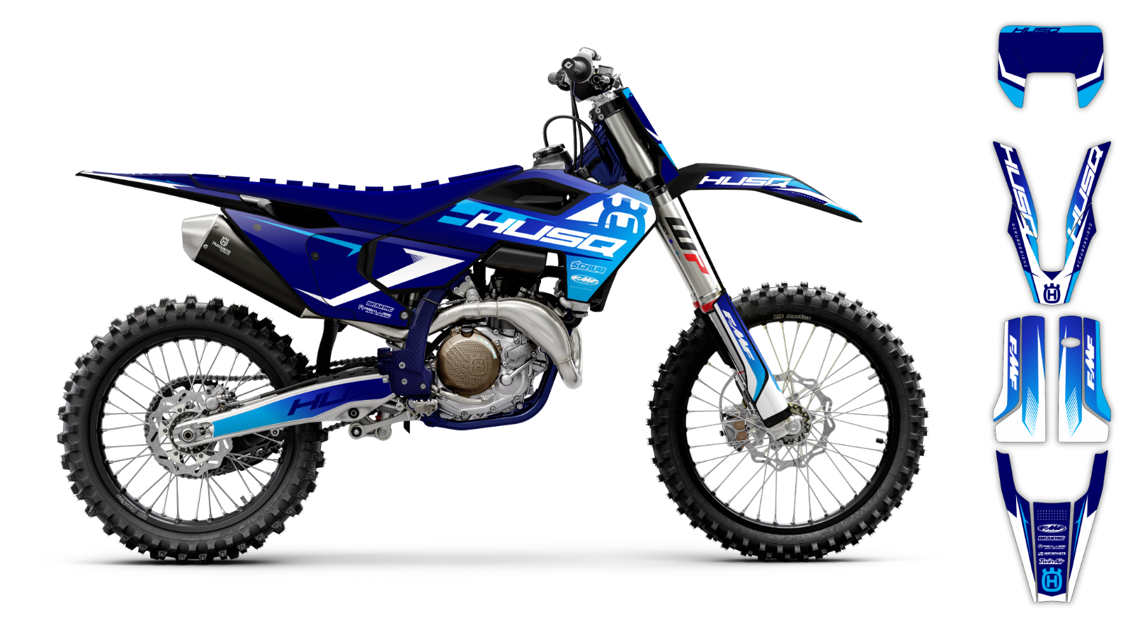 Husqvarna 2024 2025 TE FE 150 250 300 350 450 501 Graphics decals stickers SCRUB