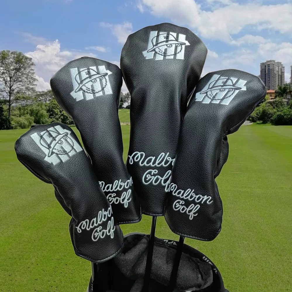 New Five bars Golf Club Cover Driver Wood Hybrid Iron Cover 135UT Black White - Picture 35 of 36