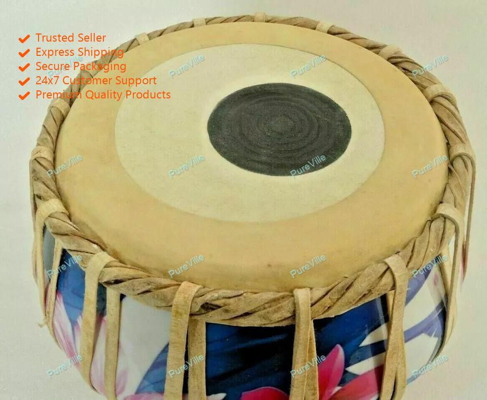 Professionelles Musikinstrument Messing 3D Druck Hochwertiges Tabla Set mit...