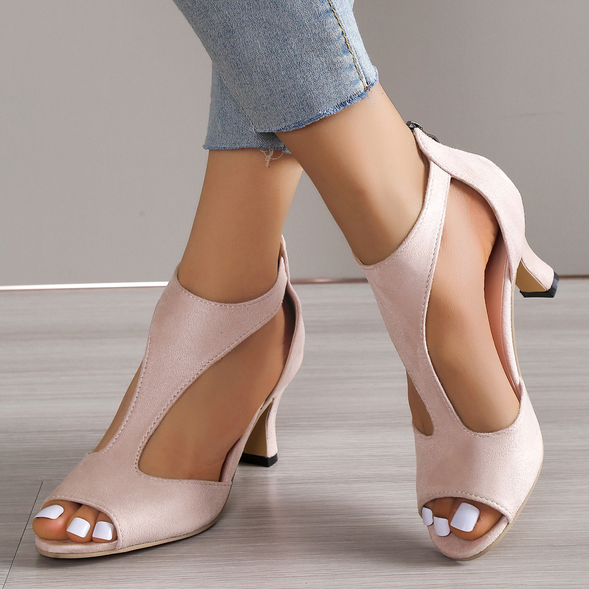 Sandalias de tacón alto Peppy para mujer con cremallera trasera - Imagen 10 de 40